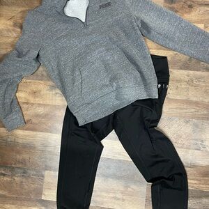 PINK Victoria's Secret Gray Zip-Up Men's Sweater